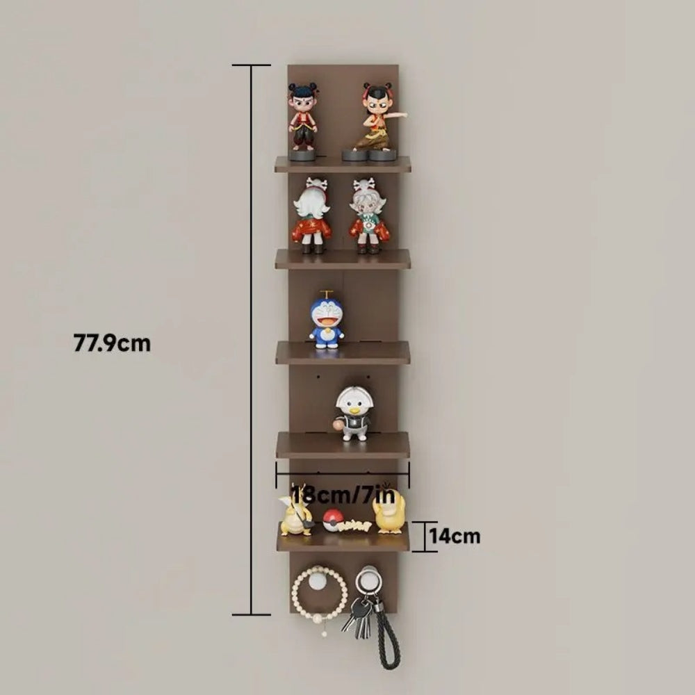 Étagère Murale De Salon À 5 Étages En Bois