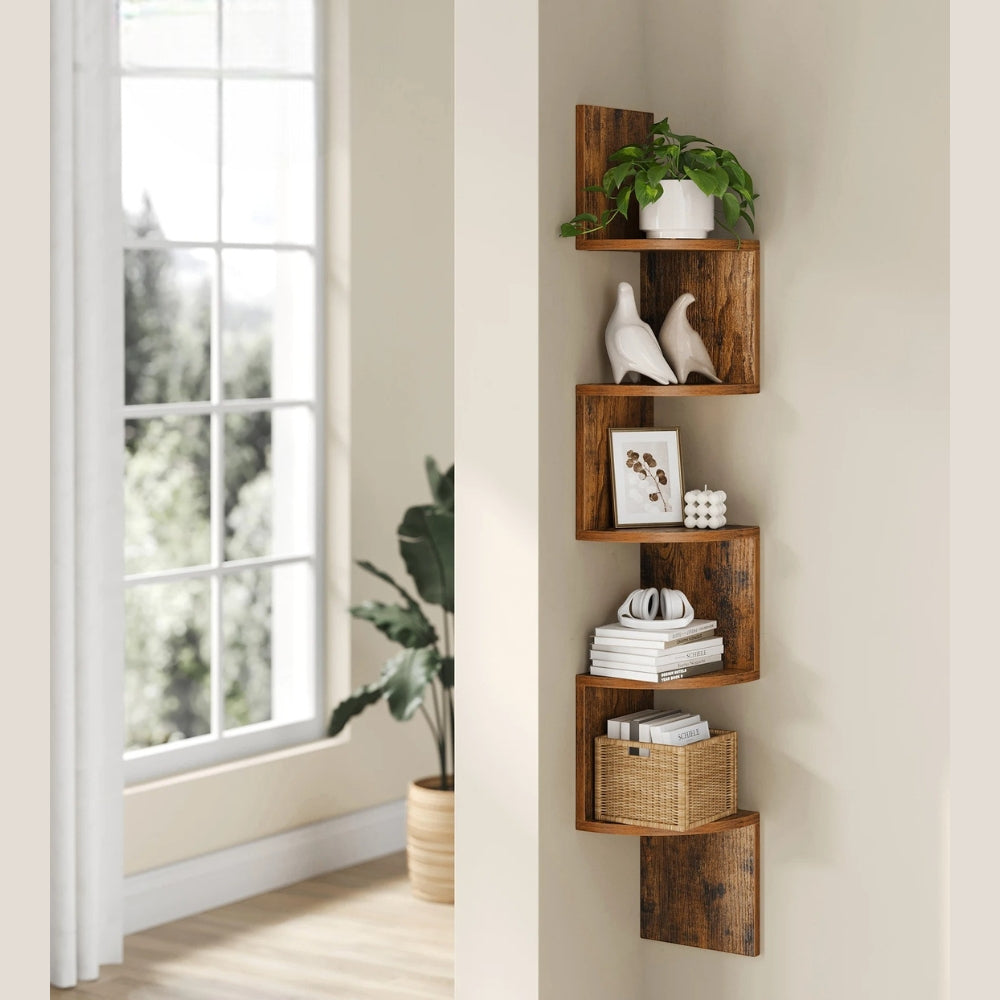 Étagères Murales D'Angle À 5 Étages