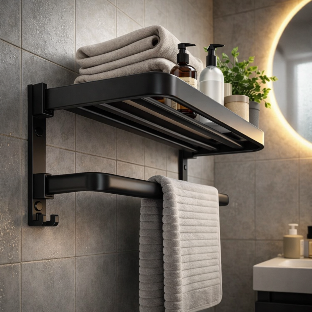 Étagère Murale De Salle De Bain Porte Serviette