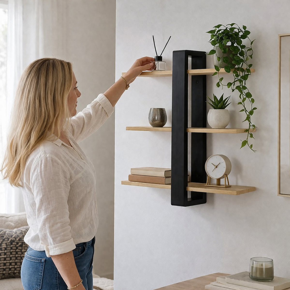 Étagère Murale Bois À Trois Étages
