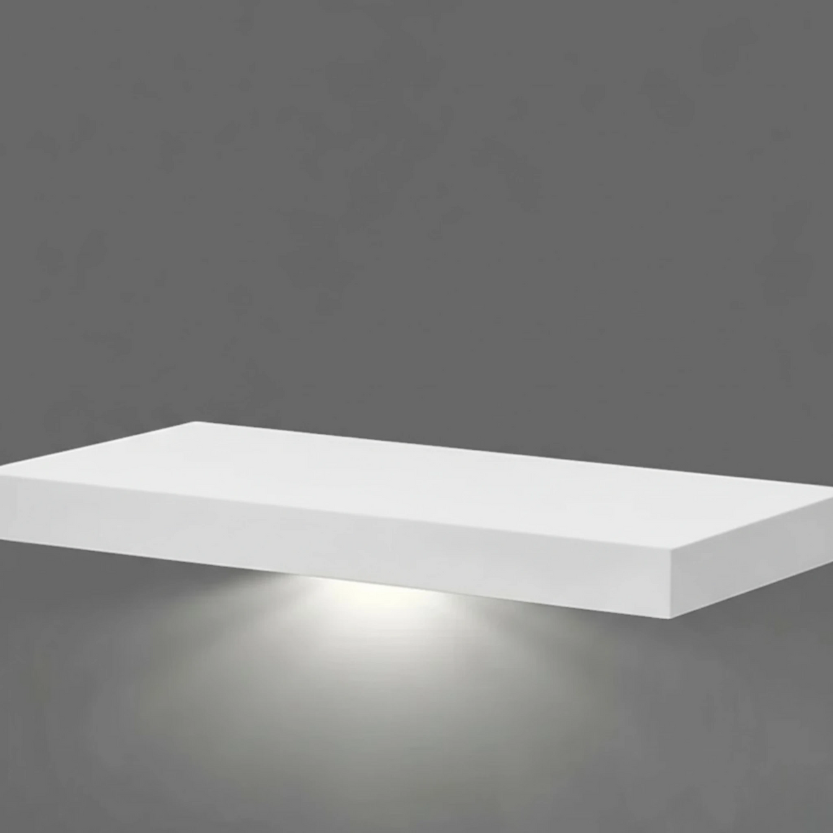 Étagère Murale Blanche En Bois Naturel À Lumière Intégrée