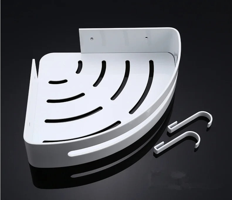 Étagère Murale Métallique De Salle De Bain D'Angle/Rectangulaire À Rebords À Fixations Invisibles