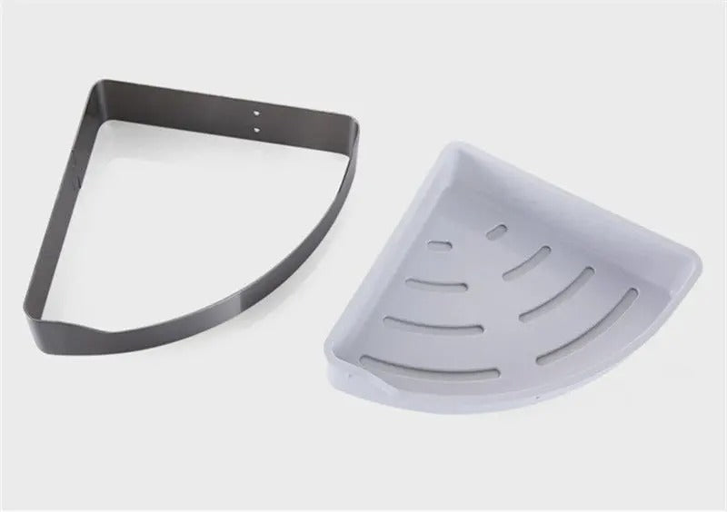 Étagère Murale Métallique De Salle De bain D'angle De Douche À Fixations Invisibles