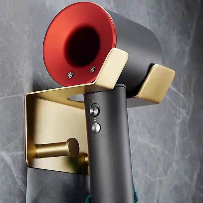 Étagère Murale Métallique De Salle De Bain Dorée Porte Serviette À Rebords À Fixations Invisibles