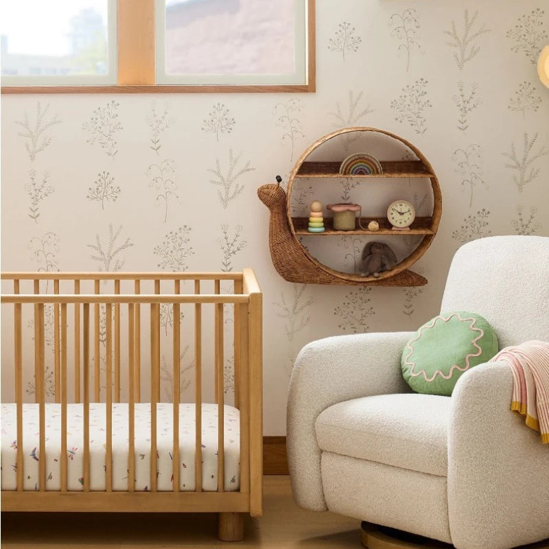 Étagère Murale Escargot En Rotin Pour Enfant À Fixations Invisibles