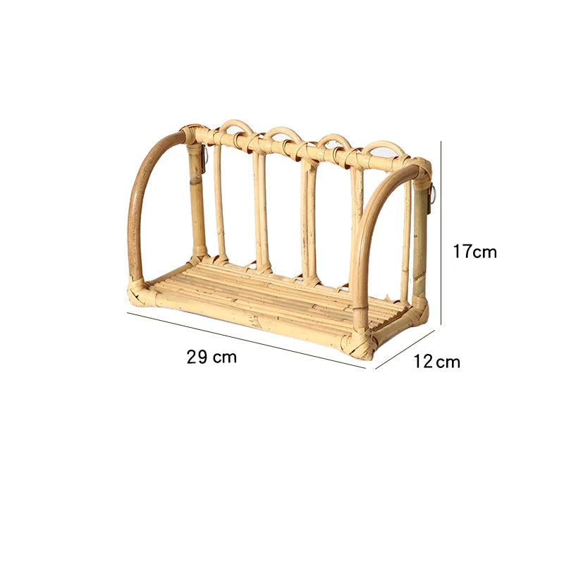 Étagère Murale En Rotin Et Bambou Sans Percer