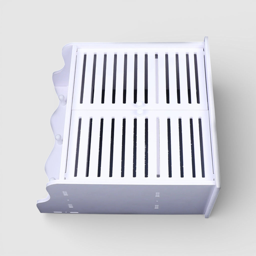 Étagère Murale Blanche À Tiroirs Porte Manteau En Bois