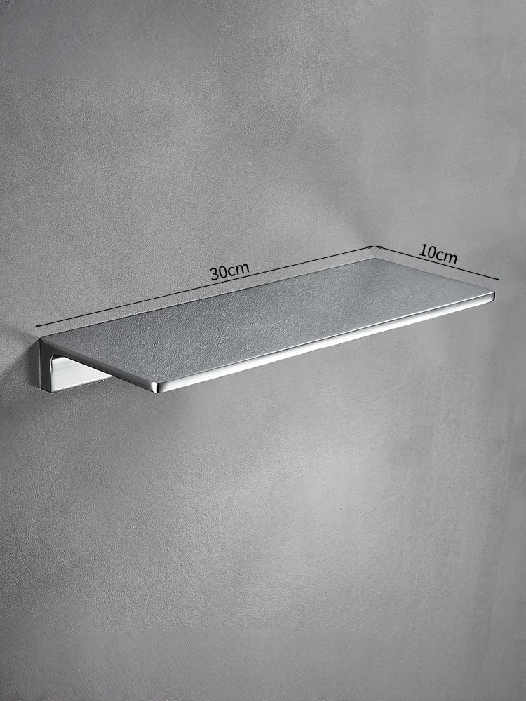 Étagère Murale Métallique  À Fixations Invisibles De Salle De Bain Pour Accessoires