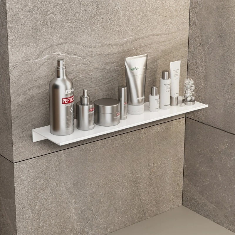 Étagère Murale Métallique De Salle De Bain À Fixations Invisibles Pour Accessoires