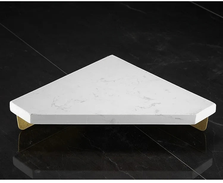 Étagère Murale D'Angle De Salle De Bain En Marbre