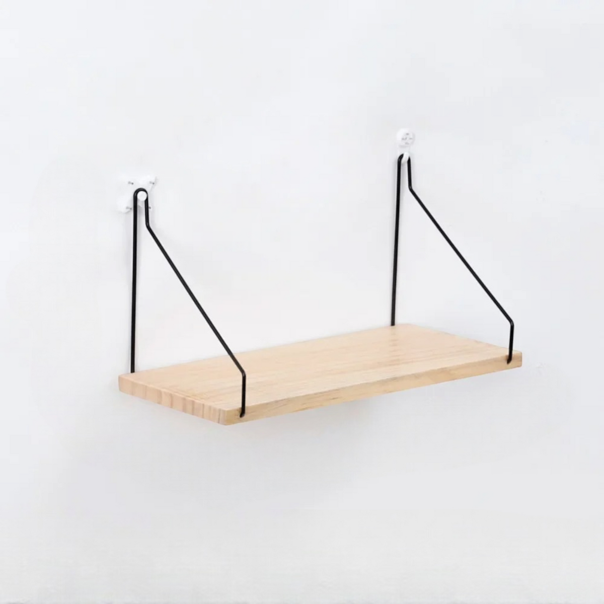 Étagère Murale Suspendue En bois Clair Naturel Sans Percer