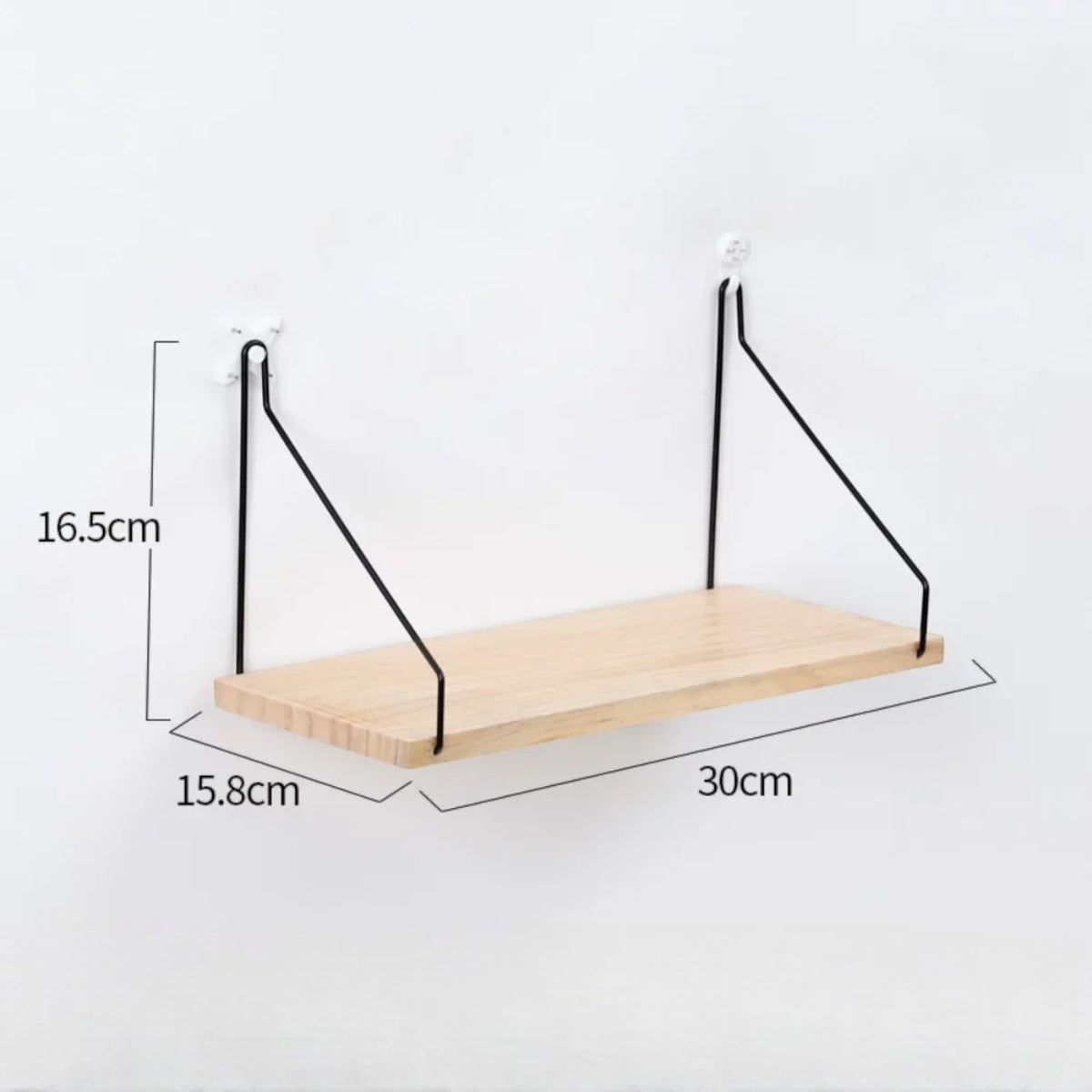 Étagère Murale Suspendue En bois Clair Naturel Sans Percer