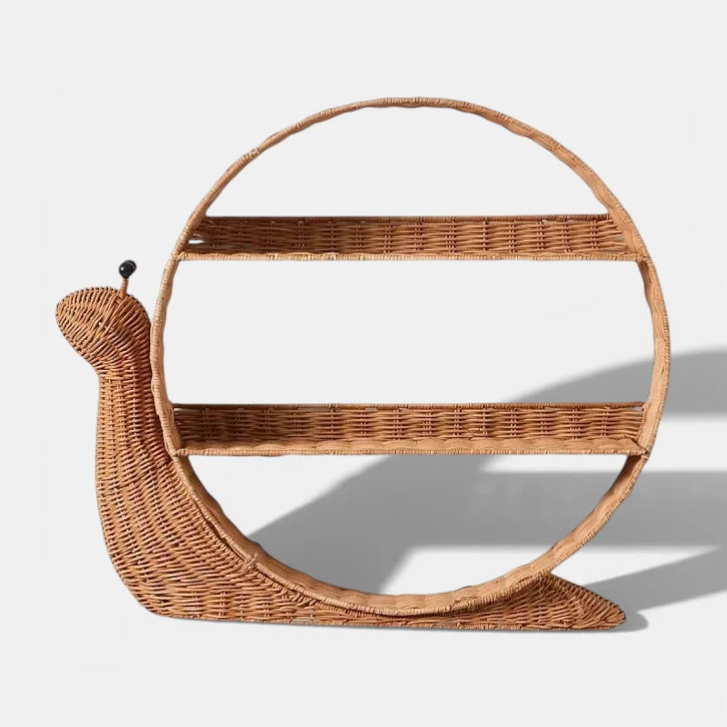 Étagère Murale Escargot En Rotin Pour Enfant À Fixations Invisibles