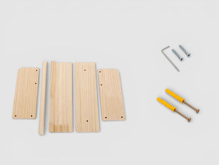 Étagère Murale De Salon En Bois À Rebords À Fixations Invisibles