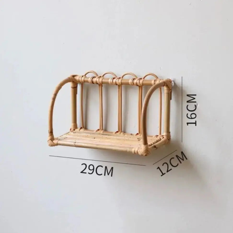 Étagère Murale Rotin En Bambou À Fixations Invisibles
