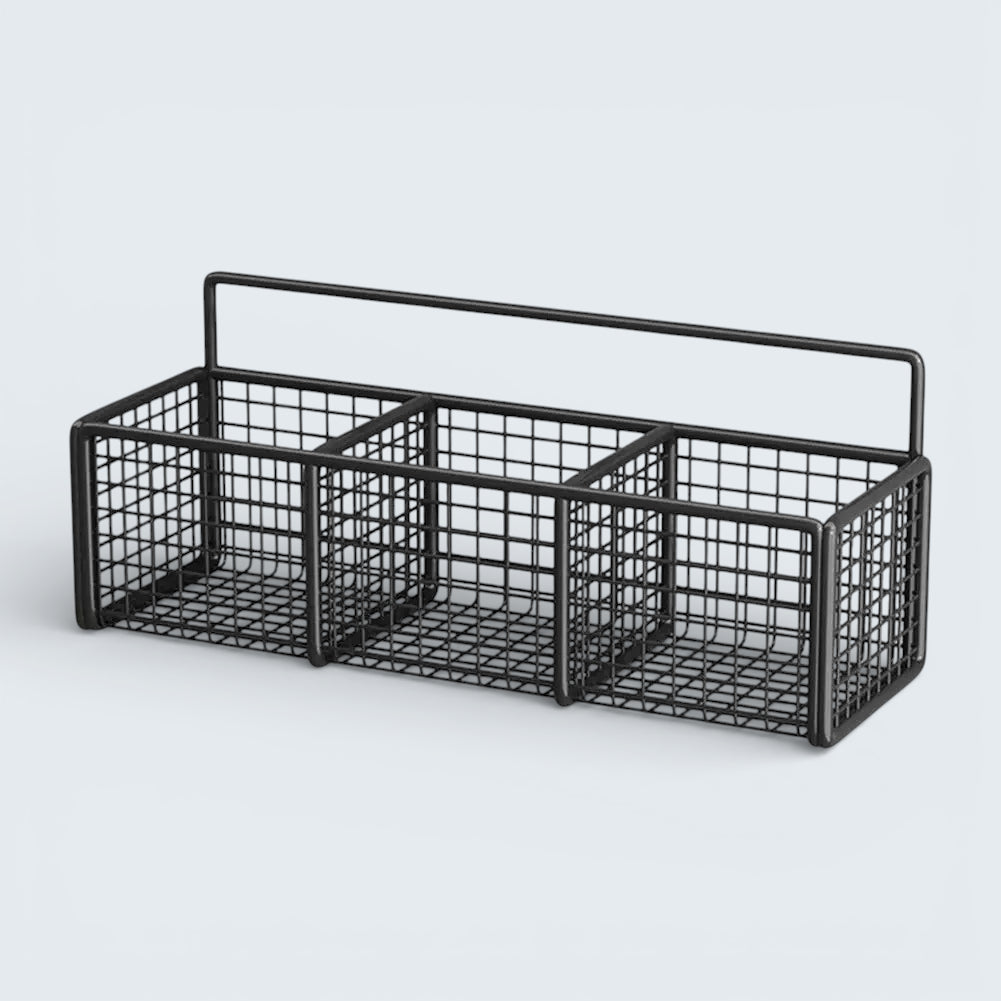 Étagère Murale De Cuisine À Épices Noire Métallique