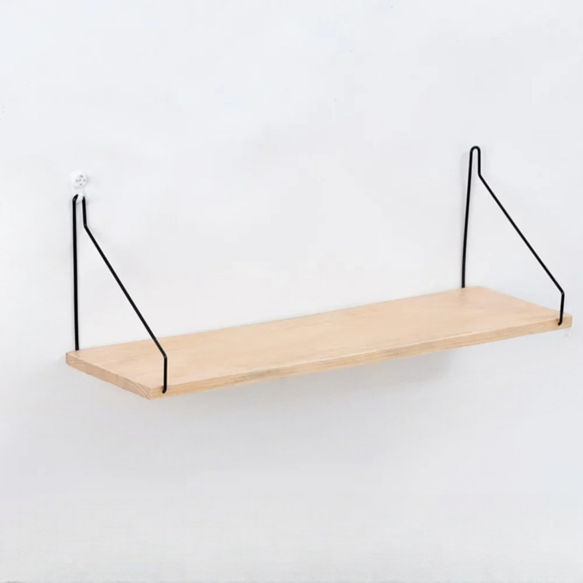 Étagère Murale Suspendue En bois Clair Naturel Sans Percer