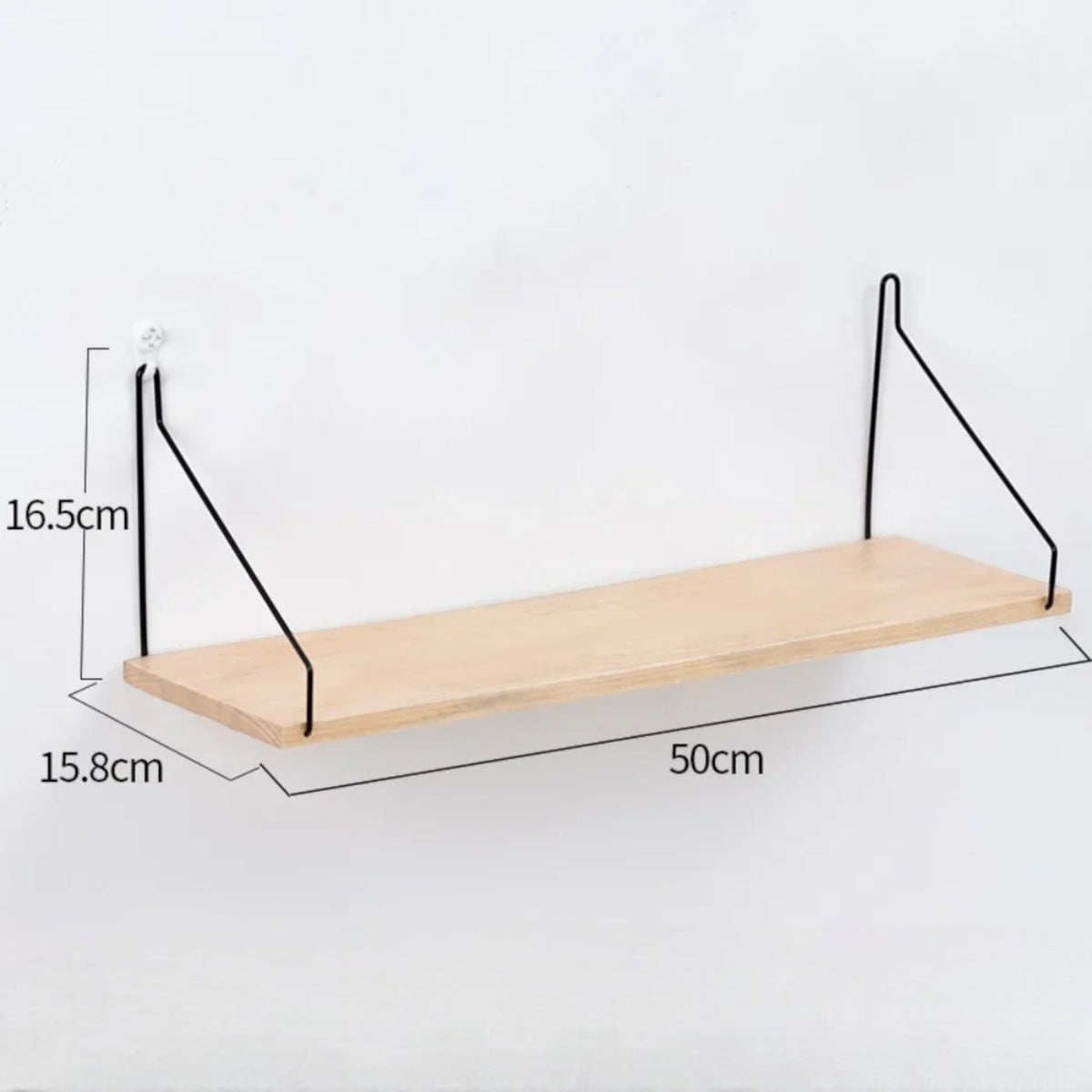 Étagère Murale Suspendue En bois Clair Naturel Sans Percer