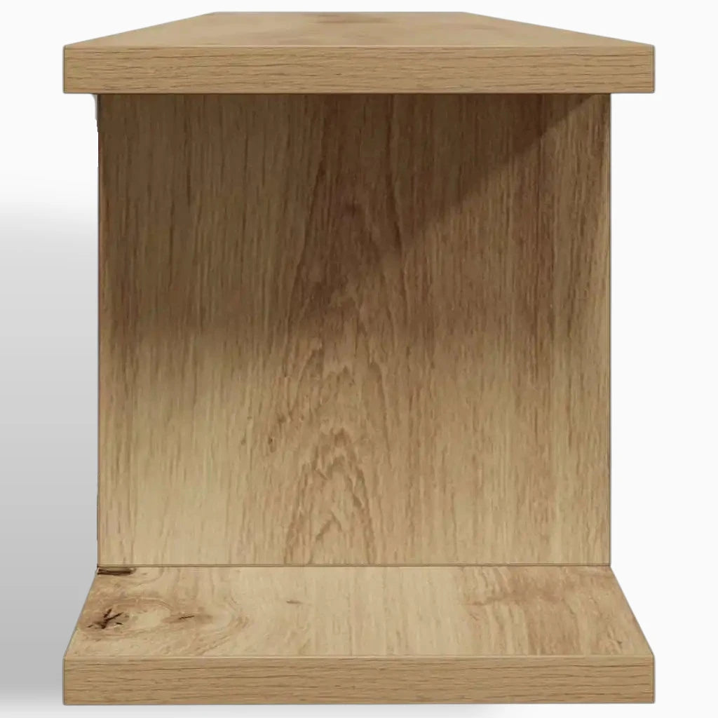 Doubles Étagères Murales En Bois Clair Naturel Compartimentées