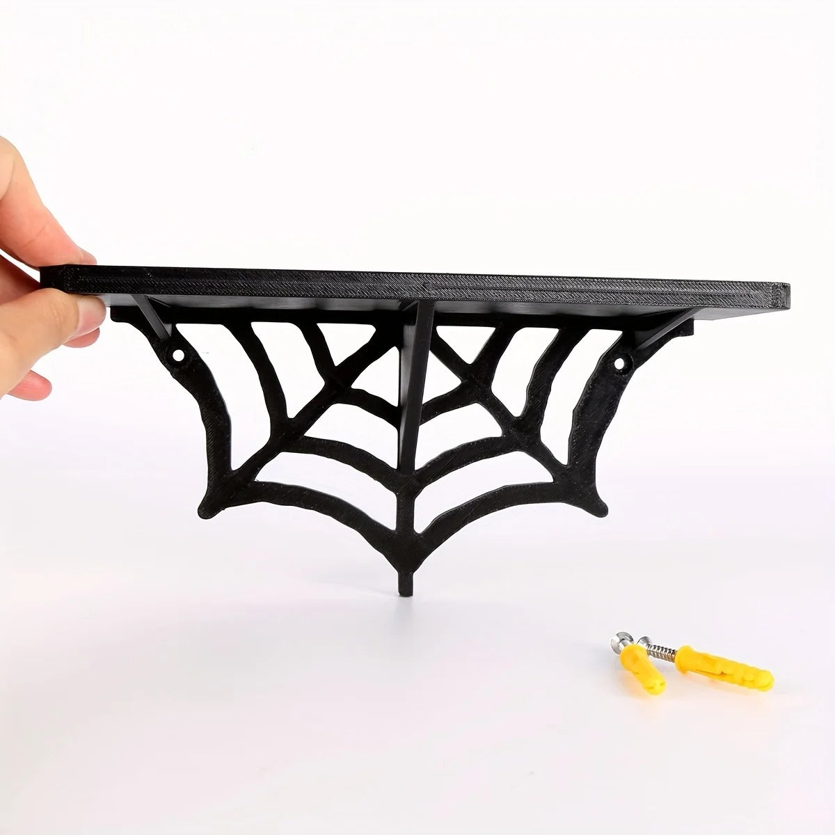 Étagère Murale Noire En Bois À Fixations Invisibles Style Gothique