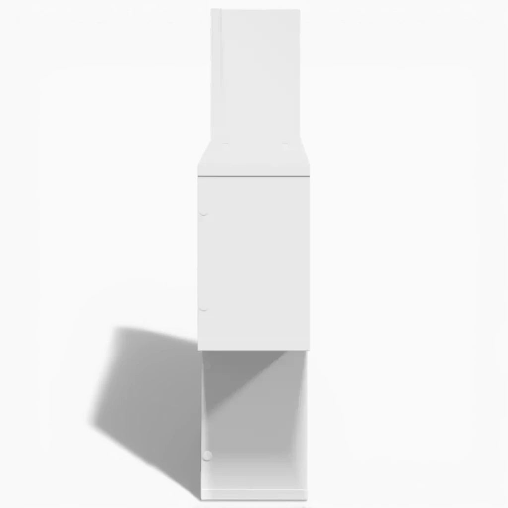 Étagère Murale Blanche En Bois Naturel À 3 Étages