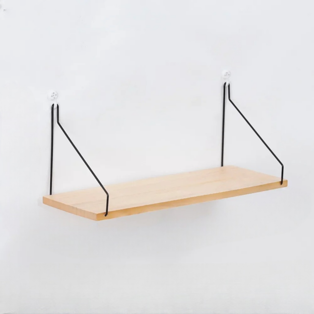 Étagère Murale Suspendue En bois Clair Naturel Sans Percer