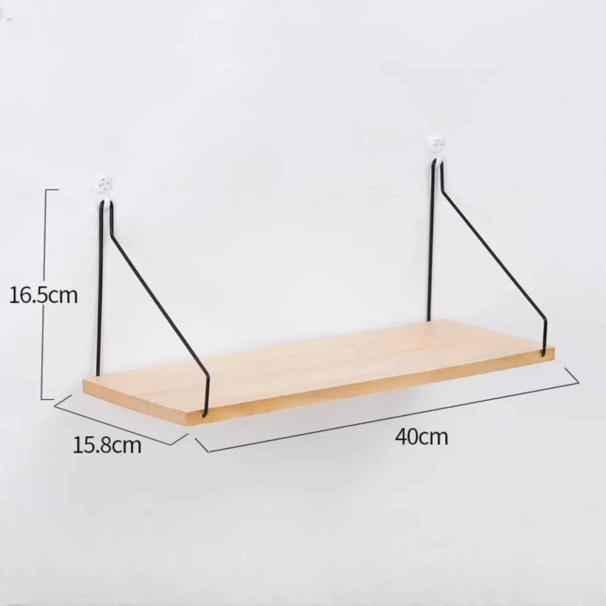 Étagère Murale Suspendue En bois Clair Naturel Sans Percer