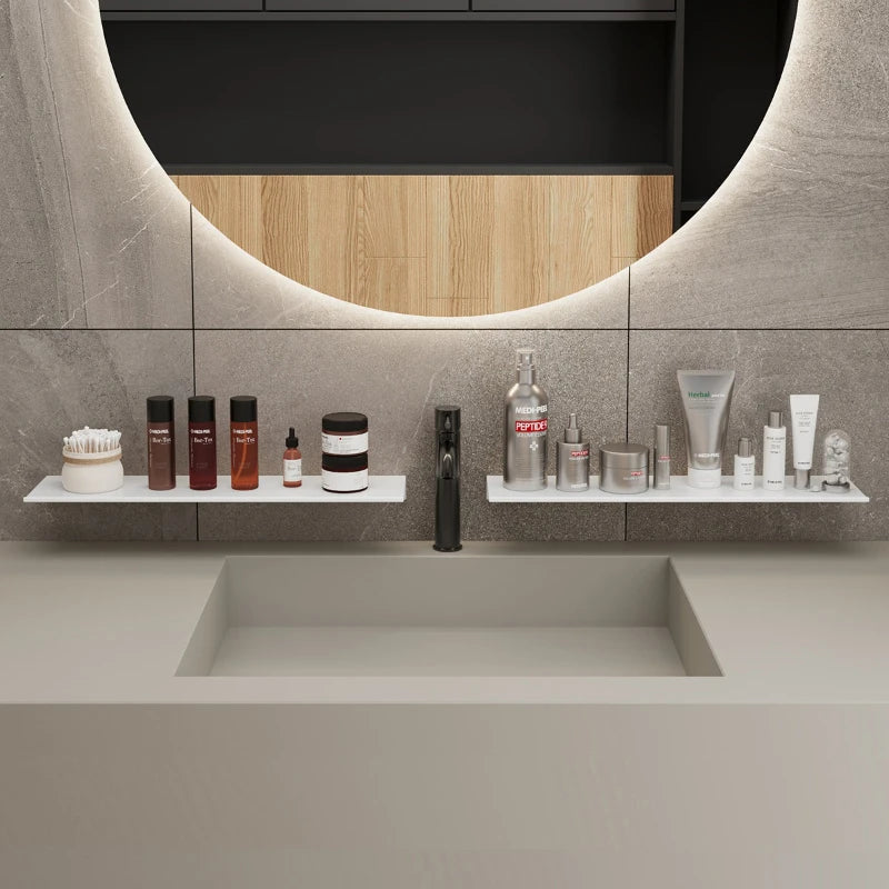 Étagère Murale Métallique De Salle De Bain À Fixations Invisibles Pour Accessoires