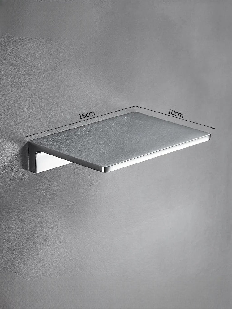 Étagère Murale Métallique  À Fixations Invisibles De Salle De Bain Pour Accessoires