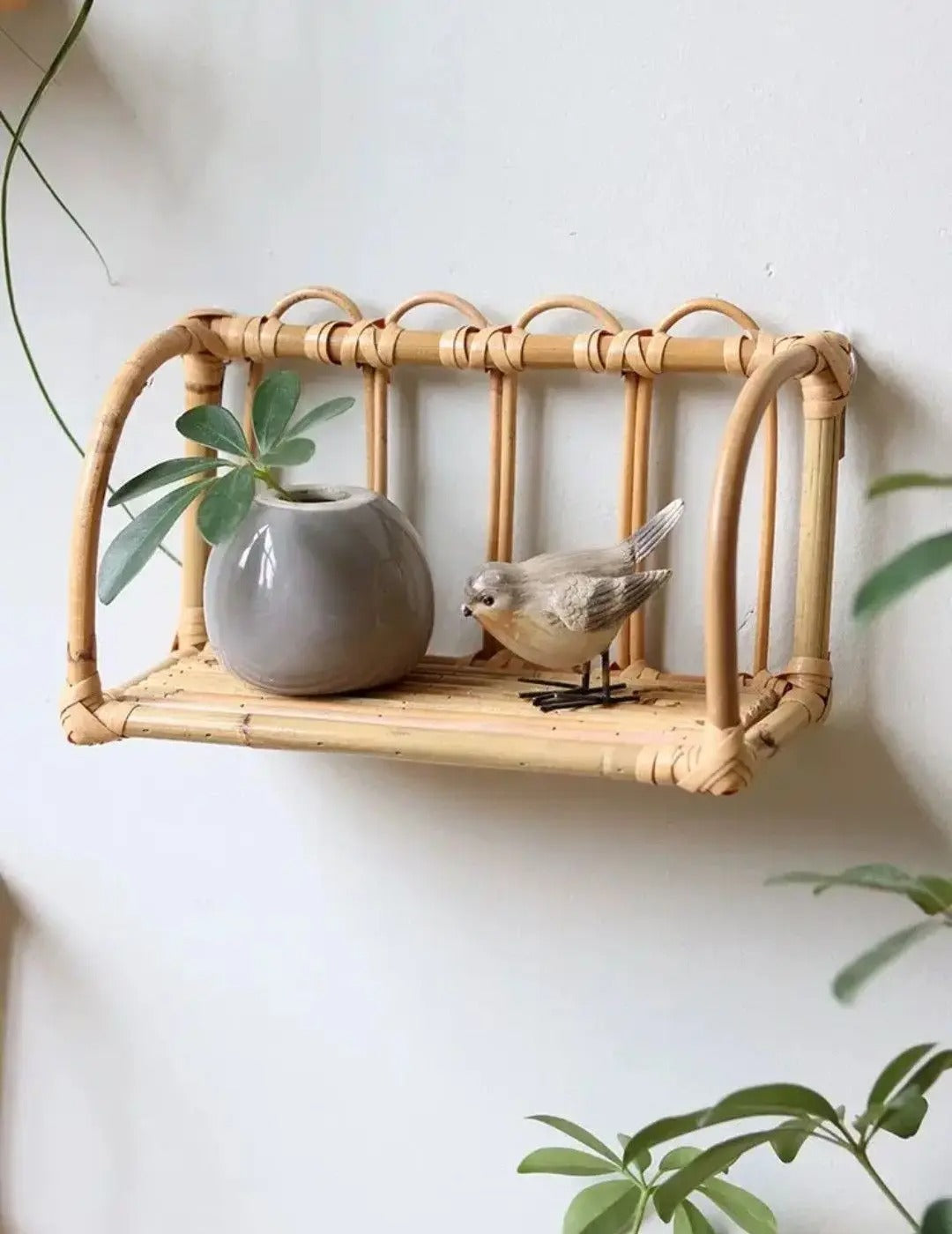 Étagère Murale Rotin En Bambou À Fixations Invisibles