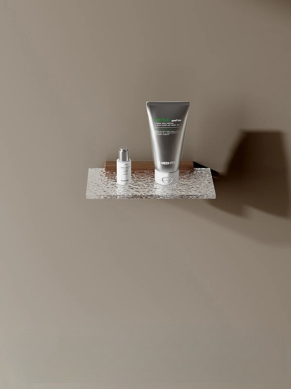 Étagère Murale De Salle De Bain À Fixations Invisibles En Bois Et Acrylique