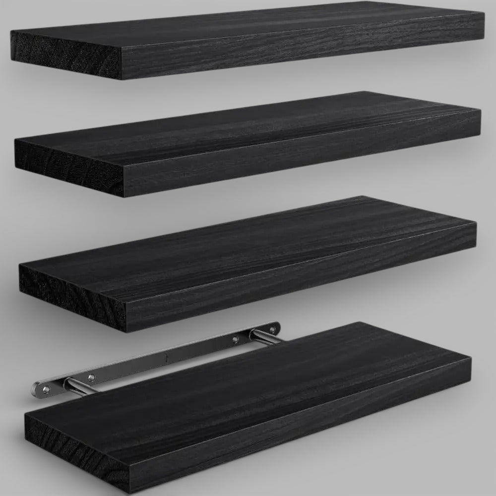 Étagère Murale À Fixations Invisibles En Bois