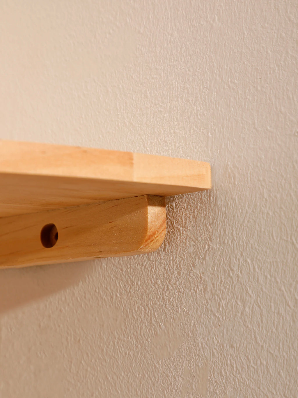 Étagère Murale D'Angle En Bois Clair