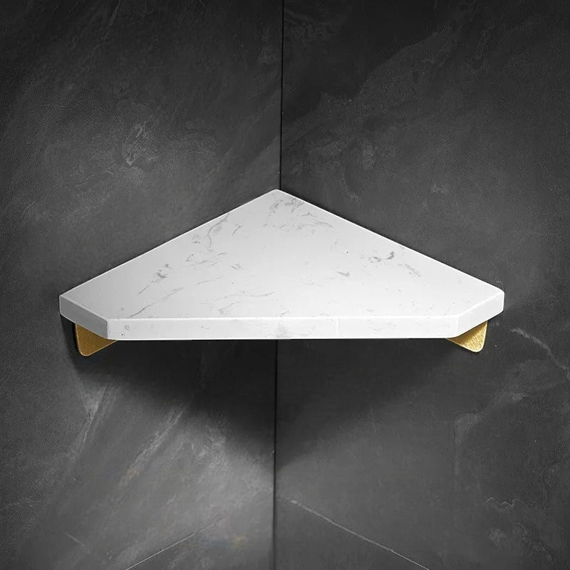 Étagère Murale D'Angle De Salle De Bain En Marbre