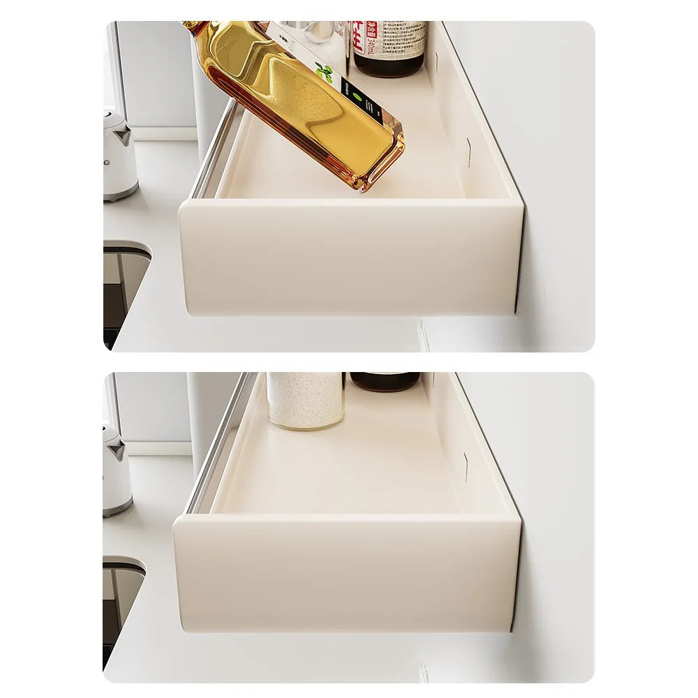 Étagère Murale De Cuisine À Épices Métallique Blanche