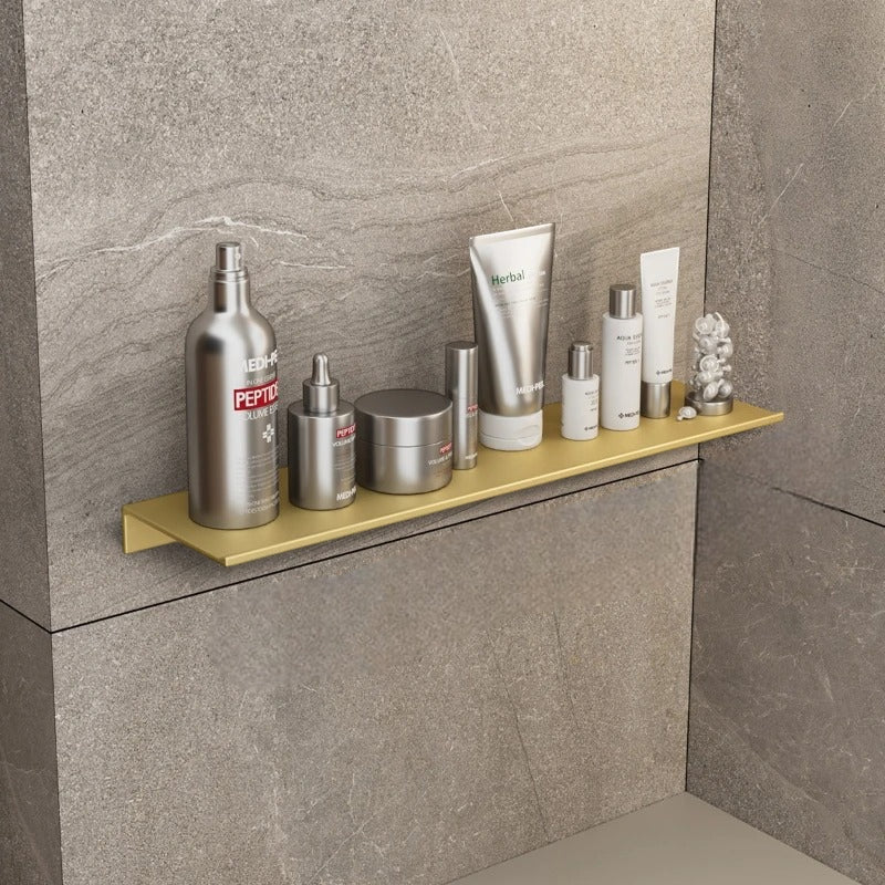 Étagère Murale Métallique De Salle De Bain À Fixations Invisibles Pour Accessoires