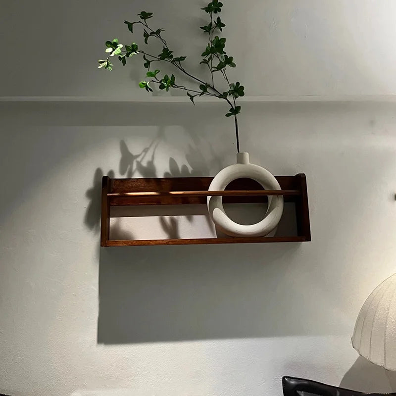 Étagère Murale De Salon En Bois À Rebords À Fixations Invisibles