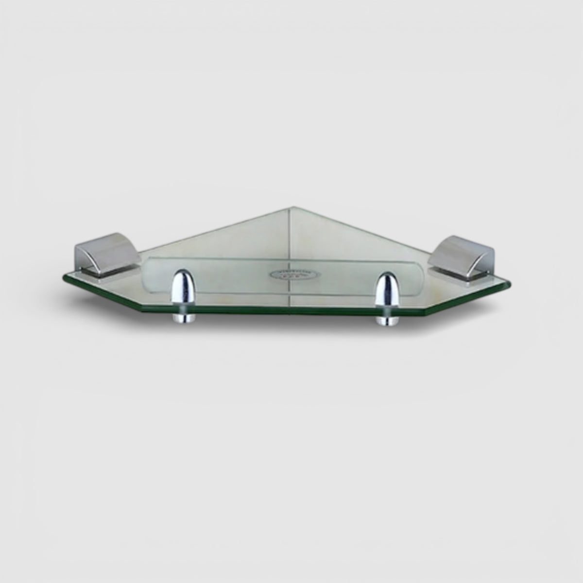 Étagère Murale D'angle Vintage De Salle De Bain En Verre À Fixations Invisibles À Rebords