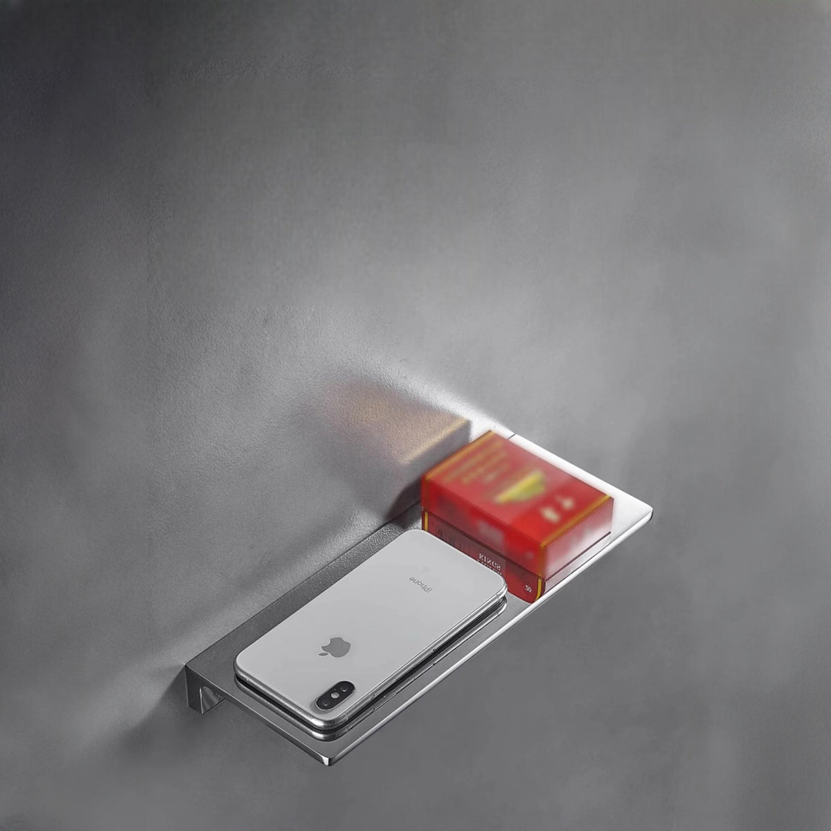 Étagère Murale Métallique  À Fixations Invisibles De Salle De Bain Pour Accessoires