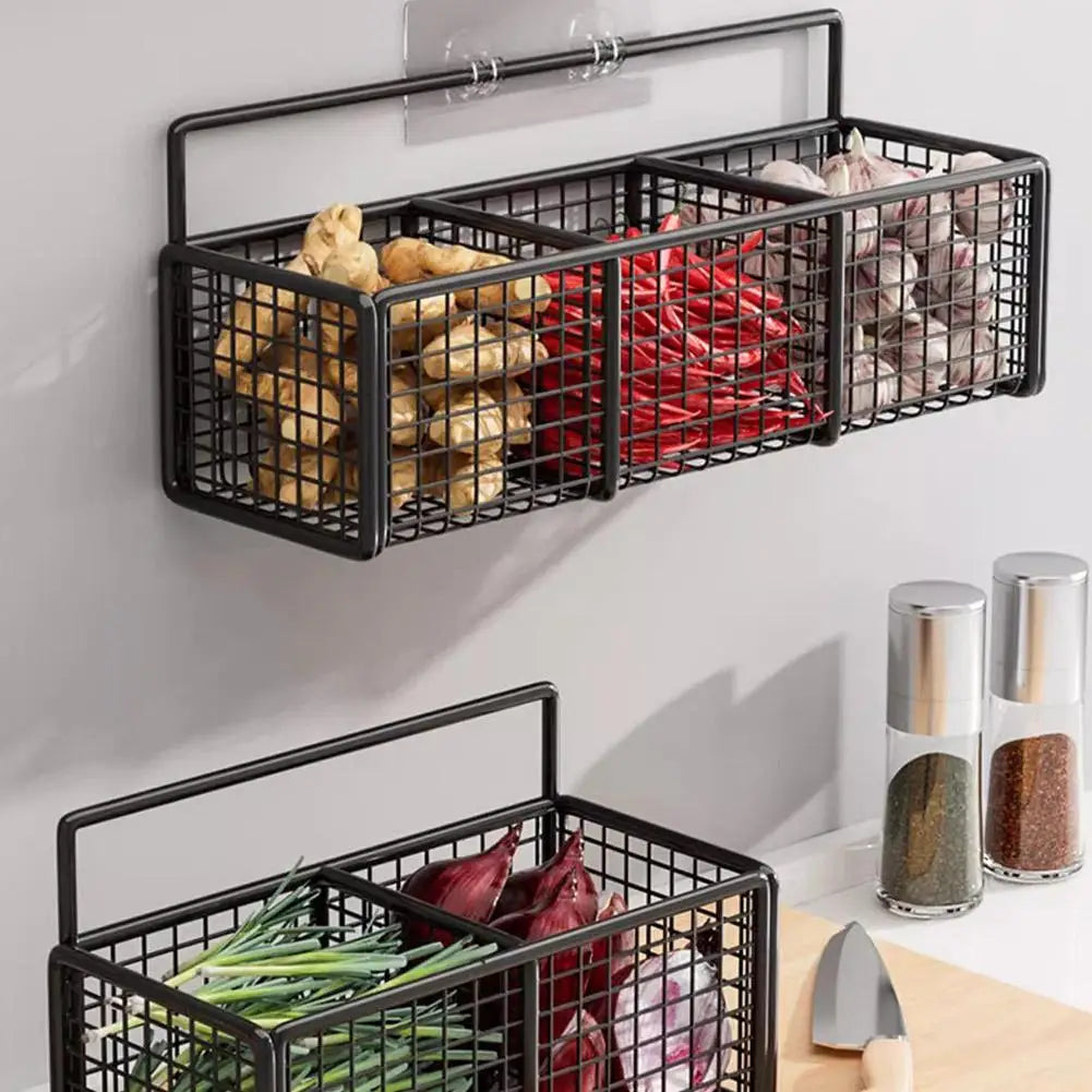 Étagère Murale De Cuisine À Épices Noire Métallique