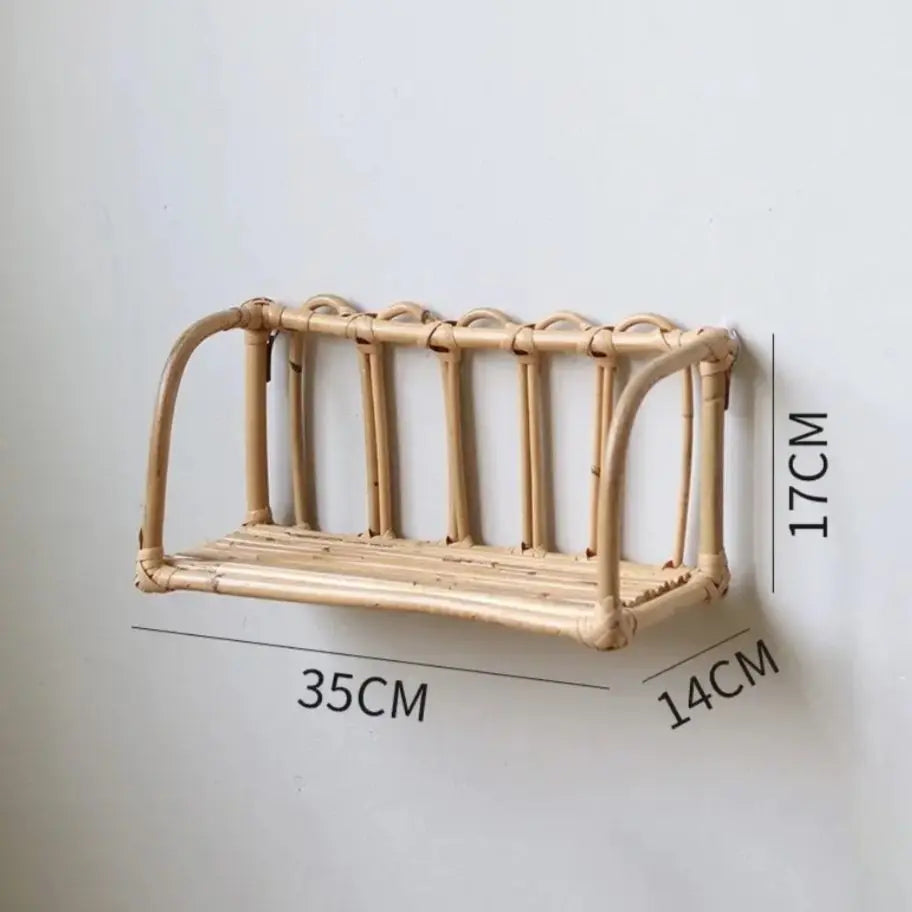 Étagère Murale Rotin En Bambou À Fixations Invisibles