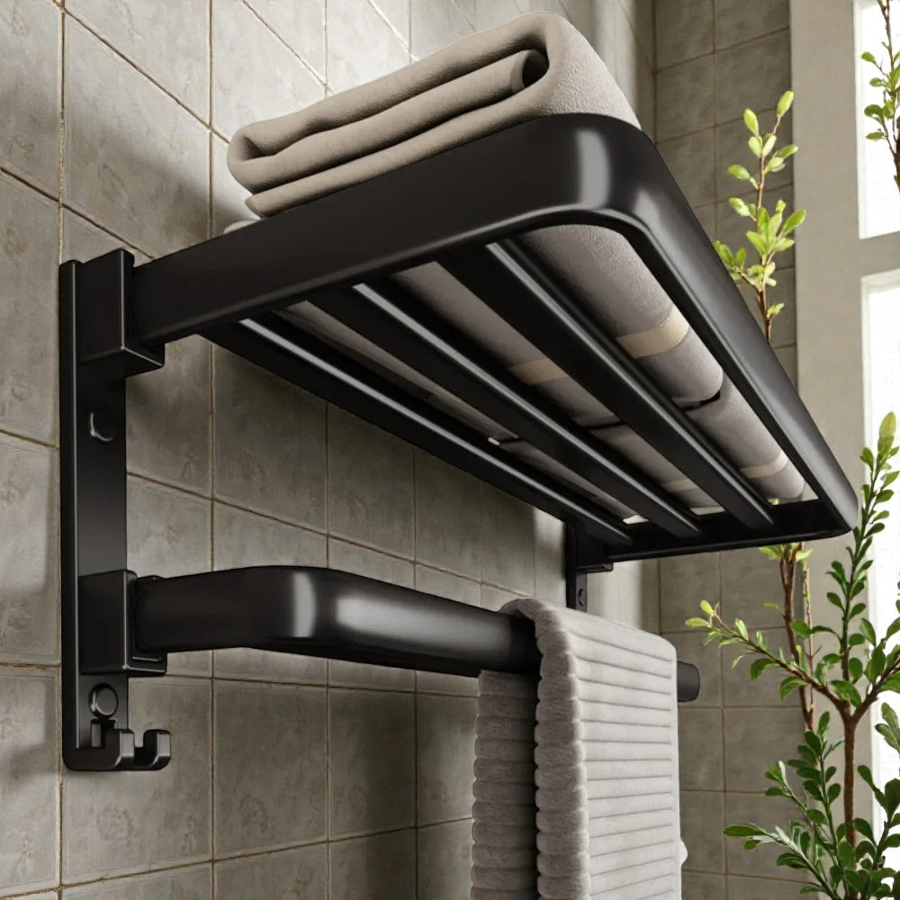 Étagère Murale De Salle De Bain Porte Serviette Image