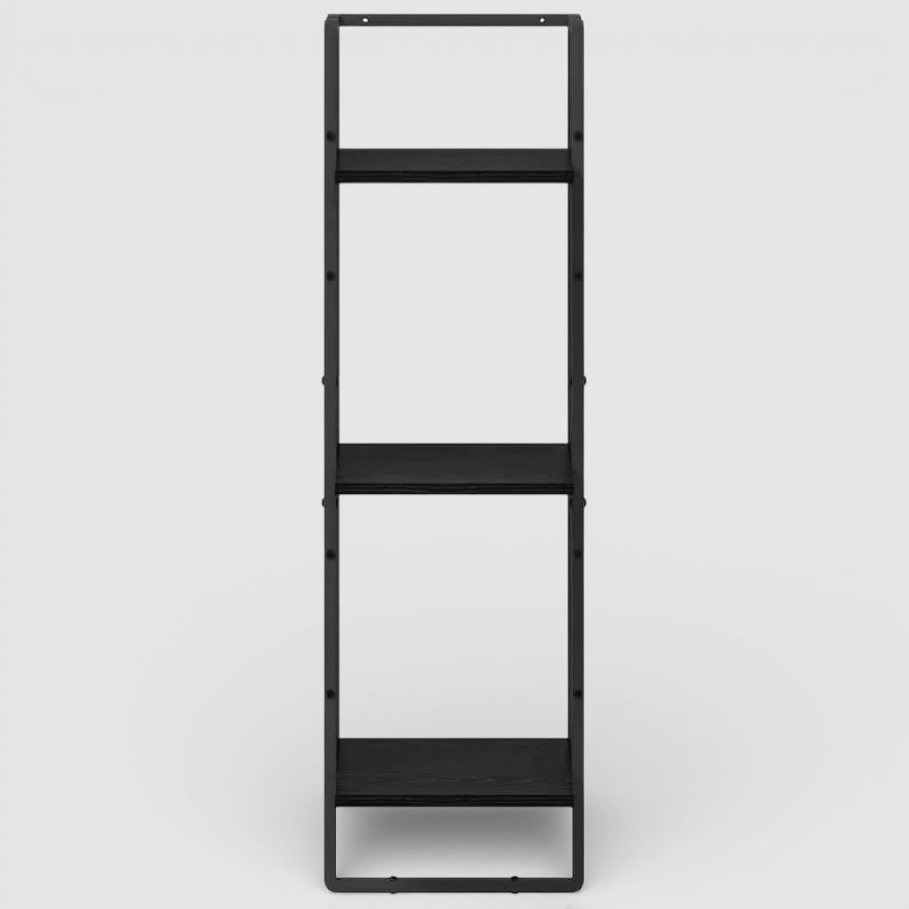 Étagère Murale En Bois Naturel Et Métallique À 3 Étages À Fixations Invisibles