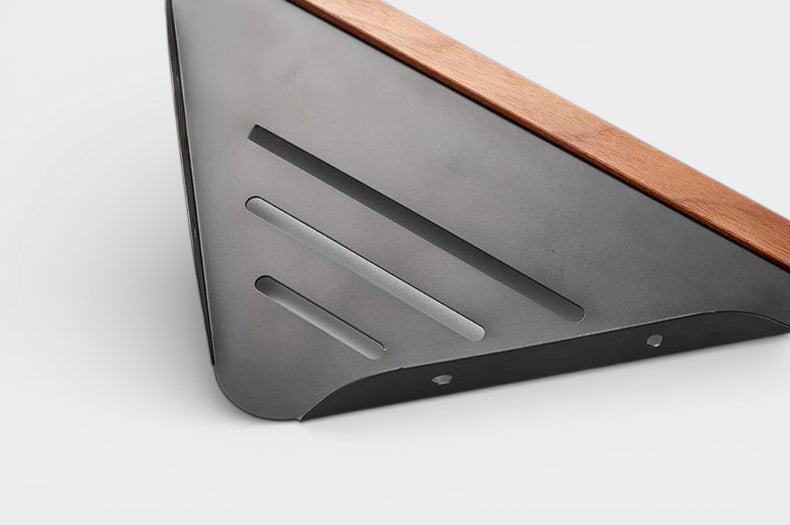 Étagère Murale D'Angle De Salle De Bain À Rangements Pour Accessoires En Bois
