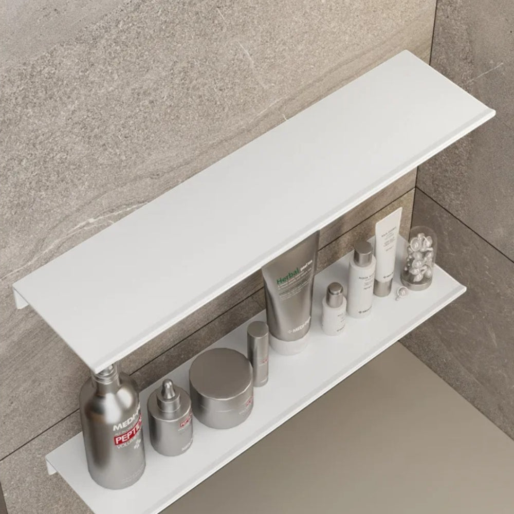 Étagère Murale Métallique De Salle De Bain À Fixations Invisibles Pour Accessoires