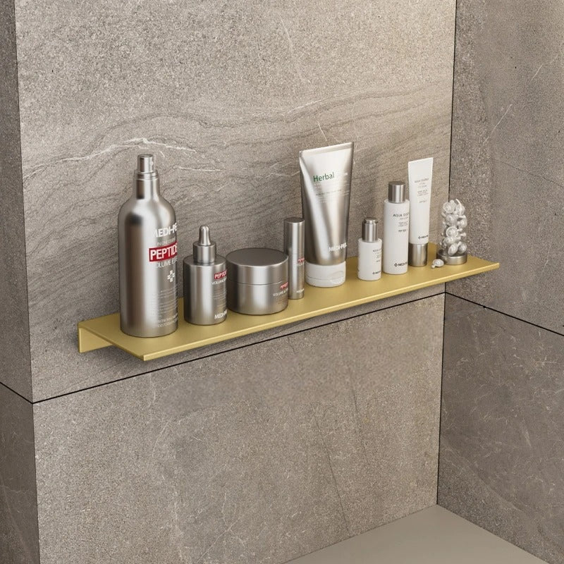 Étagère Murale Métallique De Salle De Bain À Fixations Invisibles Pour Accessoires