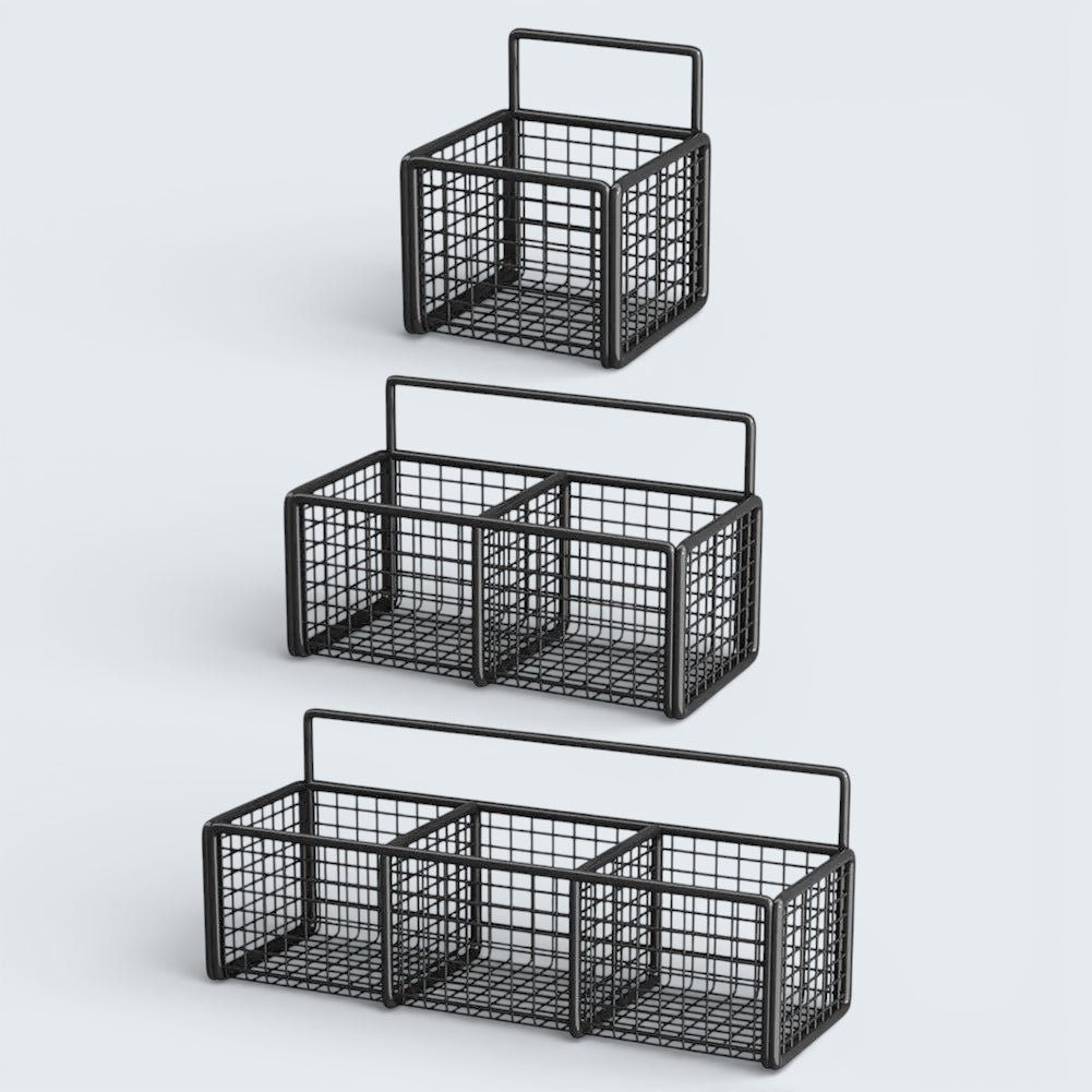 Étagère Murale De Cuisine À Épices Noire Métallique