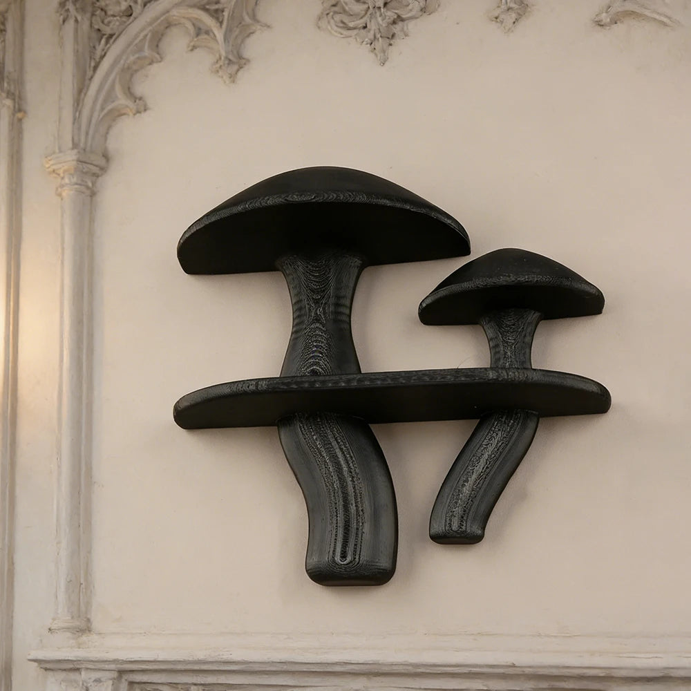 Étagère Murale Vintage Noire Décorative En Forme De Champignon