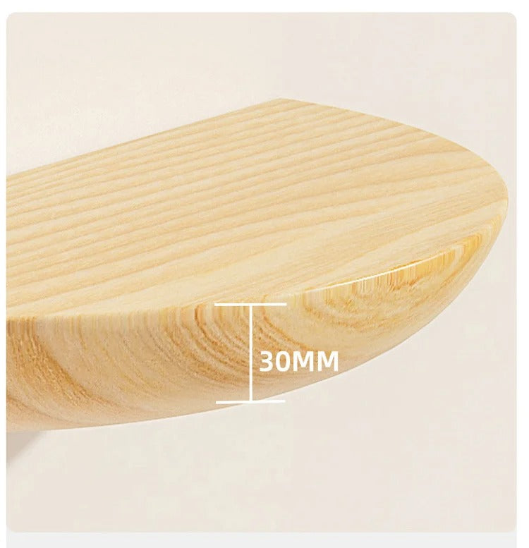 Étagère Murale Ronde En Bois À Fixations Invisibles