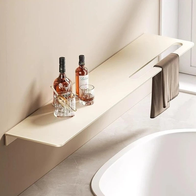 Étagère Murale De Salle De Bain Métallique Porte Serviette